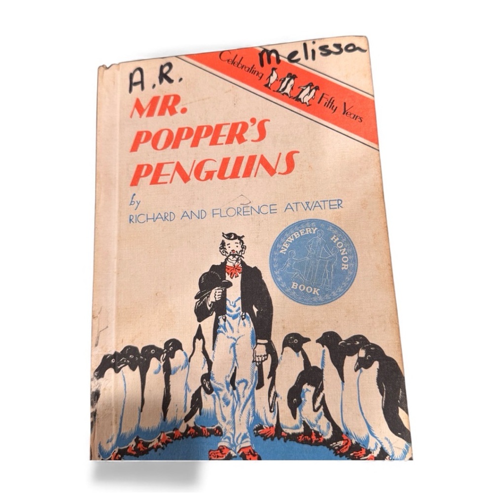 Mr popper’s penguins book 1938 fifteen printing by Richard and Florence atwater